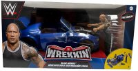WWE Wrekkin Fahrzeug mit Actionfigur Slam-Mobile The Rock 20x41cm