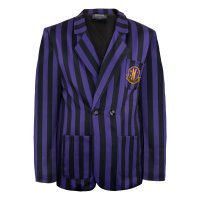 Wednesday Jacke Nevermore Academy Purple Striped Blazer