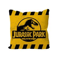Jurassic Park Kissen Vorsicht Gelbes Logo 40 x 40 cm