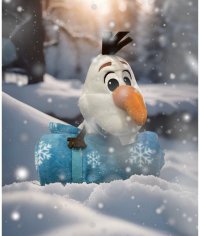 Disney Frozen Plüsch Olaf 28 cm + XL-Fleecedecke 110 x 120cm
