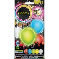 LED Ballons Color Mix 5er Pack