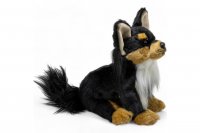 Plüsch Chihuahua sitzend schwarz-braun