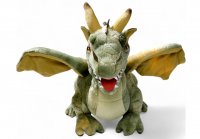 Plüsch Drachen sitzend grün