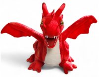 Plüsch Drachen sitzend rot