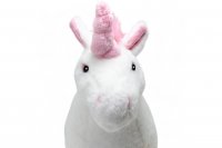 Plüsch- Einhorn weiß-rosa stehend