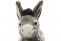 Plüsch Esel grau stehend