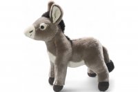 Plüsch Esel grau stehend