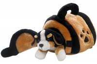 Plüsch-Berner Sennenhund in Hundehütte