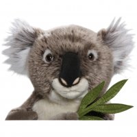 Plüsch-Koala Bär mit Eukalyptus-Blatt