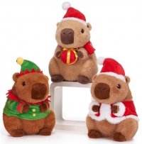 Plüsch Wasserschwein Christmas 24 cm  3-fach sortiert