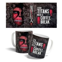 2er Set Attack on Titan Tasse Titan Coffee Break Time 325 m  (2)