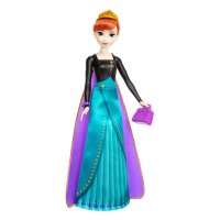 Disney Frozen Spin & Reveal Pop mit 10 Überraschungen + Modeaccessoires, Eiskönigin Anna, 10 x 31,5 cm