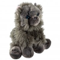 Plüsch Katze sitzend, Perserkatze grau